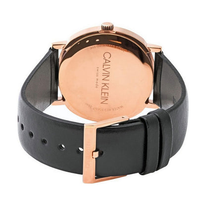 Montre Homme Calvin Klein POSH – Élégance Classique & Moderne (Ø 40 mm, Cuir Noir)