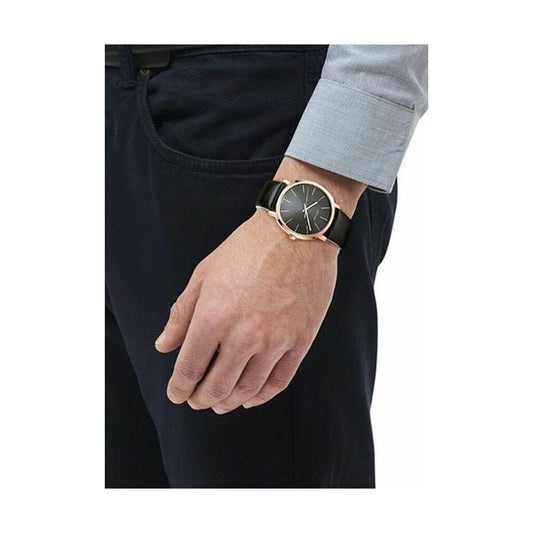 Montre Homme Calvin Klein POSH – Élégance Classique & Moderne (Ø 40 mm, Cuir Noir)