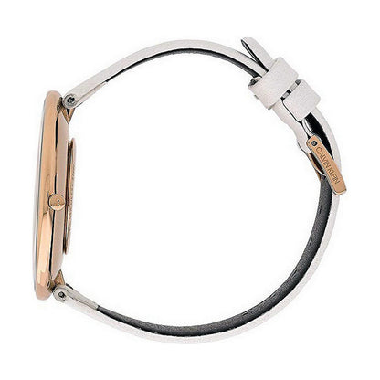 Montre Femme Calvin Klein FULL MOON – Quartz, Bracelet Cuir, Étanche 3 ATM