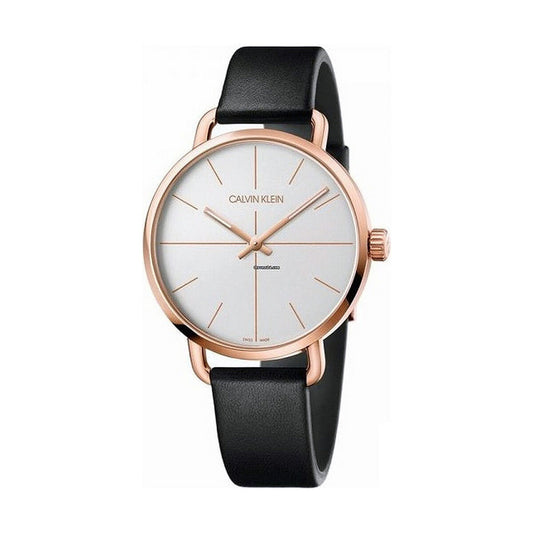 Montre Homme Calvin Klein EVEN – Quartz, Bracelet Cuir, Étanche 3 ATM