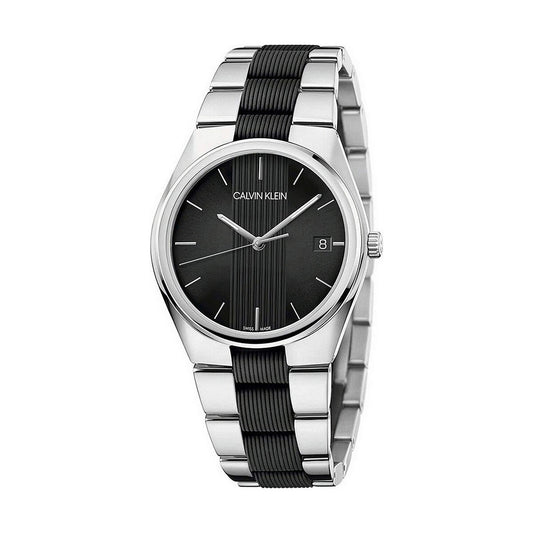 Montre Femme Calvin Klein CONTRAST (Ø 40 mm) – Quartz, Date, Bracelet Acier, Étanche 3 ATM
