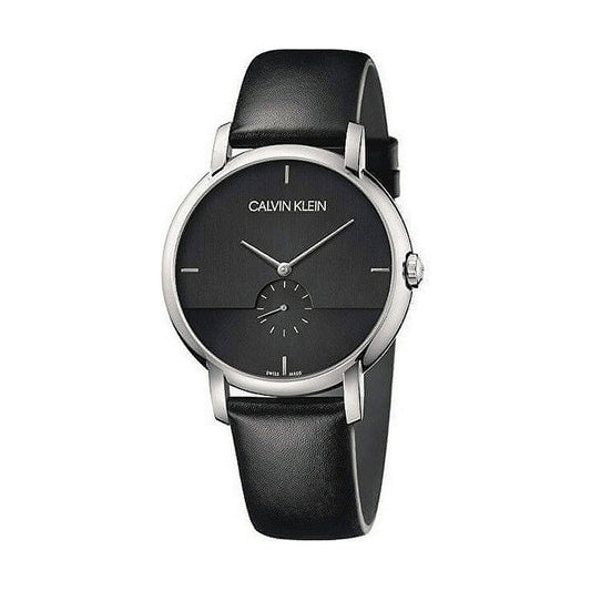 Montre Homme Calvin Klein ESTABLISHED – Quartz, Bracelet Cuir, Ø 43 mm, Étanche 3 ATM