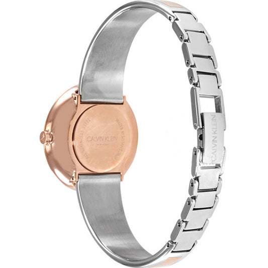 Montre Femme Calvin Klein K4E2N61X – Quartz, Acier Inoxydable Bicolore Rose & Argent, Ø 30 mm – Élégance Intemporelle
