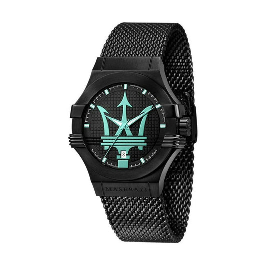 Montre Homme Maserati R8853144002 (Ø 44 mm) – Quartz, Acier Inoxydable Noir, Étanche 10 ATM