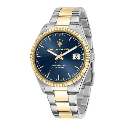 Montre Unisexe Maserati R8853100027 (Ø 43 mm) – Quartz, Acier Inoxydable, Cadran Bleu, Étanche 10 ATM