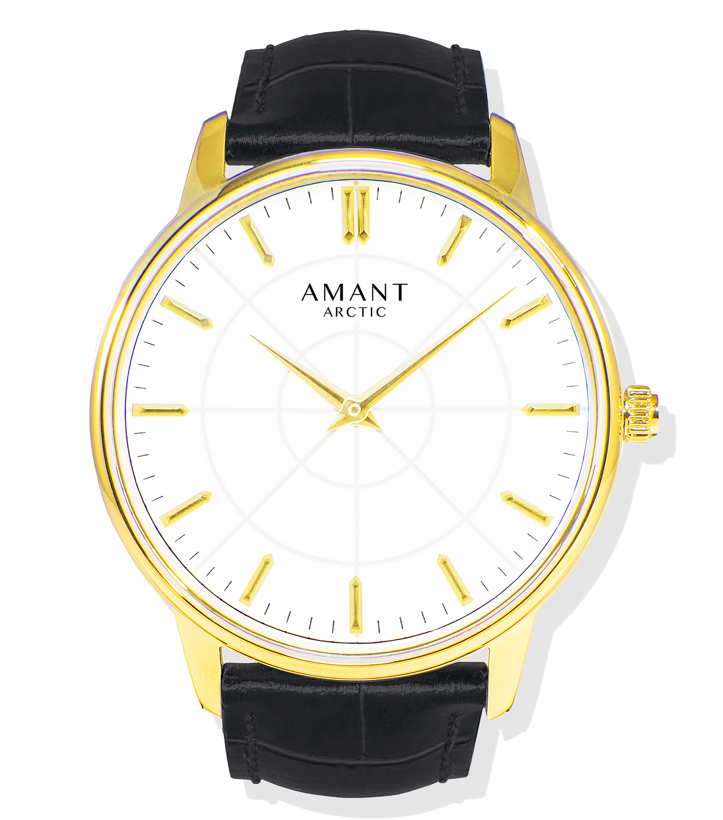 Montre Amant Arctic – Ultra Slim 6 mm, Acier Inoxydable, Verre Saphir, Bracelet Cuir Italien, Étanche 5 ATM