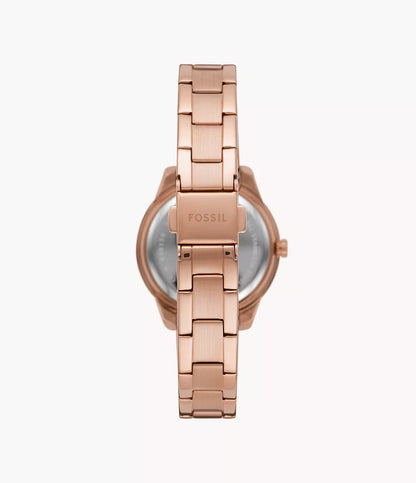 Montre Femme Fossil STELLA (Ø 37 mm) – Quartz, Acier Inoxydable, Nacre, Étanche 5 ATM