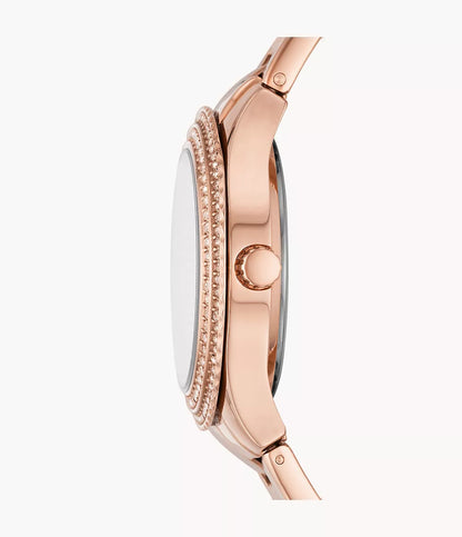 Montre Femme Fossil STELLA (Ø 37 mm) – Quartz, Acier Inoxydable, Nacre, Étanche 5 ATM