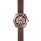 Montre Vista Roman Rose Gold Brown (Ø 29 mm) – Acier Or Rose, Cadran Brossé, Bracelet Cuir Marron