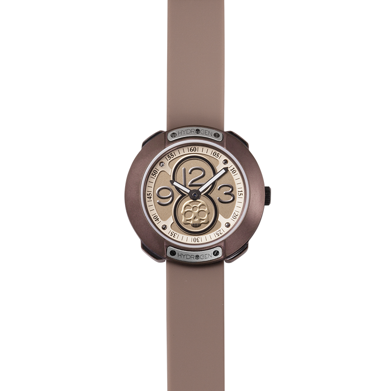 Montre Vista Numero All Brown (Ø 29 mm) – Acier Brun Ionisé, Cadran Marron, Bracelet Silicone Marron Monobloc