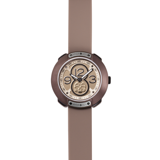 Montre Vista Numero All Brown (Ø 29 mm) – Acier Brun Ionisé, Cadran Marron, Bracelet Silicone Marron Monobloc
