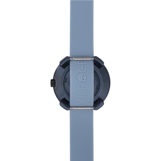 Montre Vista Numero All Blue (Ø 29 mm) – Acier Inoxydable Bleu, Cadran Brossé Bleu, Bracelet Silicone Bleu Clair