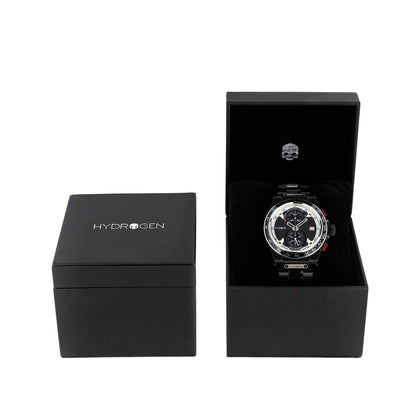 Montre Otto Chrono All Black Bracelet – Chronographe, Acier Inoxydable Noir, Cadran Fibre Carbone, Bracelet 3 Maillons Noir