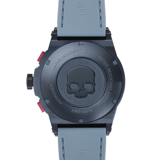 Montre Otto Chrono All Blue – Chronographe, Acier Inoxydable Bleu, Cadran Fibre Carbone, Bracelet Silicone Bleu