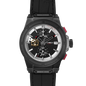 Montre Otto Chrono All Black – Chronographe, Acier Inoxydable Noir, Cadran Fibre Carbone, Bracelet Silicone Noir Croco