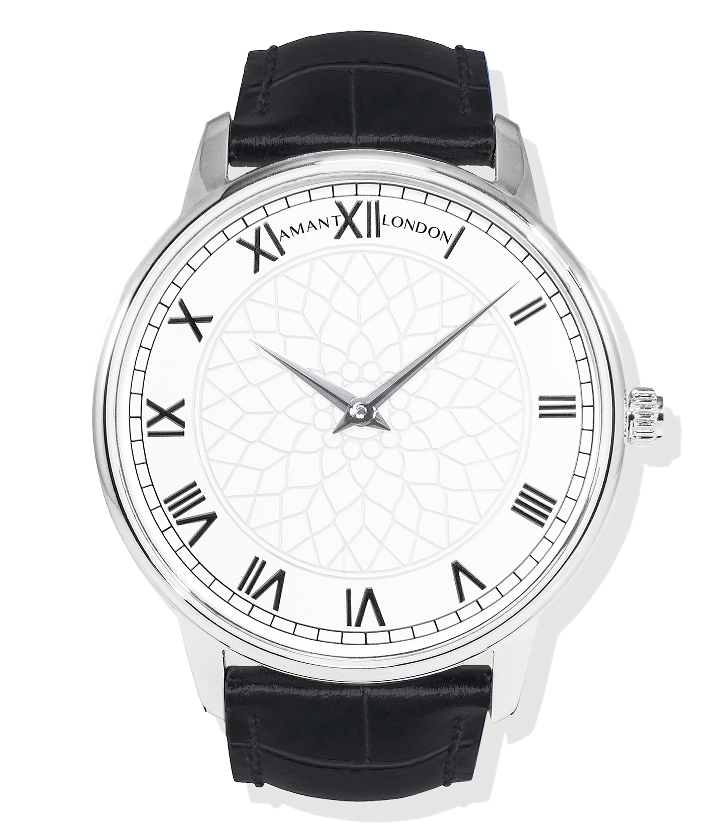 Montre Amant London – Ultra Slim 7 mm, Acier Inoxydable, Verre Saphir, Bracelet Cuir Italien, Étanche 5 ATM