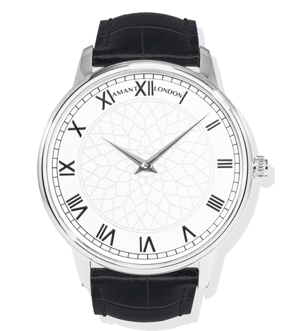 Montre Amant London – Ultra Slim 7 mm, Acier Inoxydable, Verre Saphir, Bracelet Cuir Italien, Étanche 5 ATM