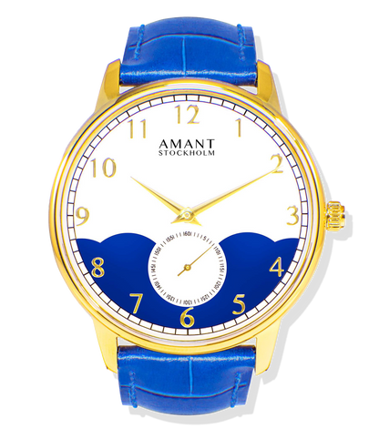 Montre Amant Stockholm – Ultra Slim 7 mm, Acier Inoxydable, Verre Saphir, Bracelet Cuir Italien, Étanche 5 ATM