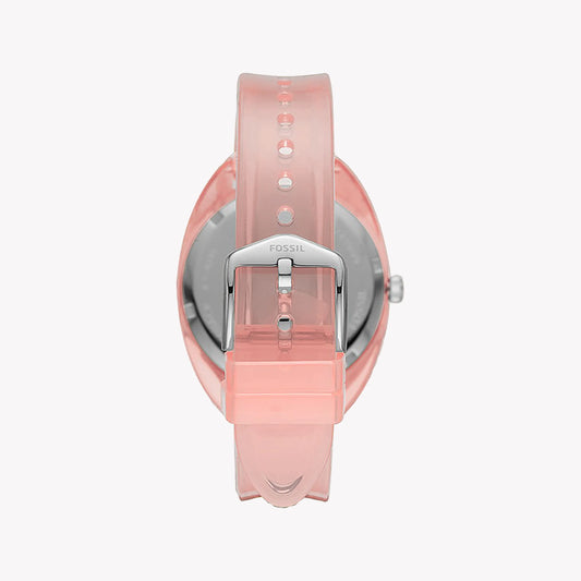 Montre Femme Fossil JUDE (Ø 38 mm) – Quartz, Bracelet Silicone, Étanche 5 ATM