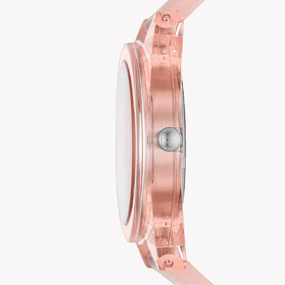 Montre Femme Fossil JUDE (Ø 38 mm) – Quartz, Bracelet Silicone, Étanche 5 ATM