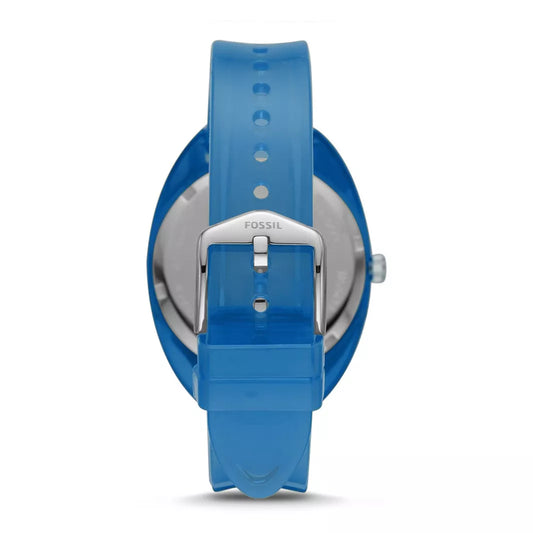 Montre Femme Fossil JUDE (Ø 38 mm) – Quartz, Bracelet Silicone, Étanche 5 ATM