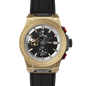 Montre Otto Chrono All Gold – Chronographe, Acier Inoxydable Noir & Or Jaune, Cadran Fibre Carbone, Bracelet Silicone Noir Croco
