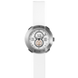 Montre Vista Roman Silver White (Ø 29 mm) – Acier Inoxydable, Cadran Argent Brossé, Bracelet Silicone Blanc